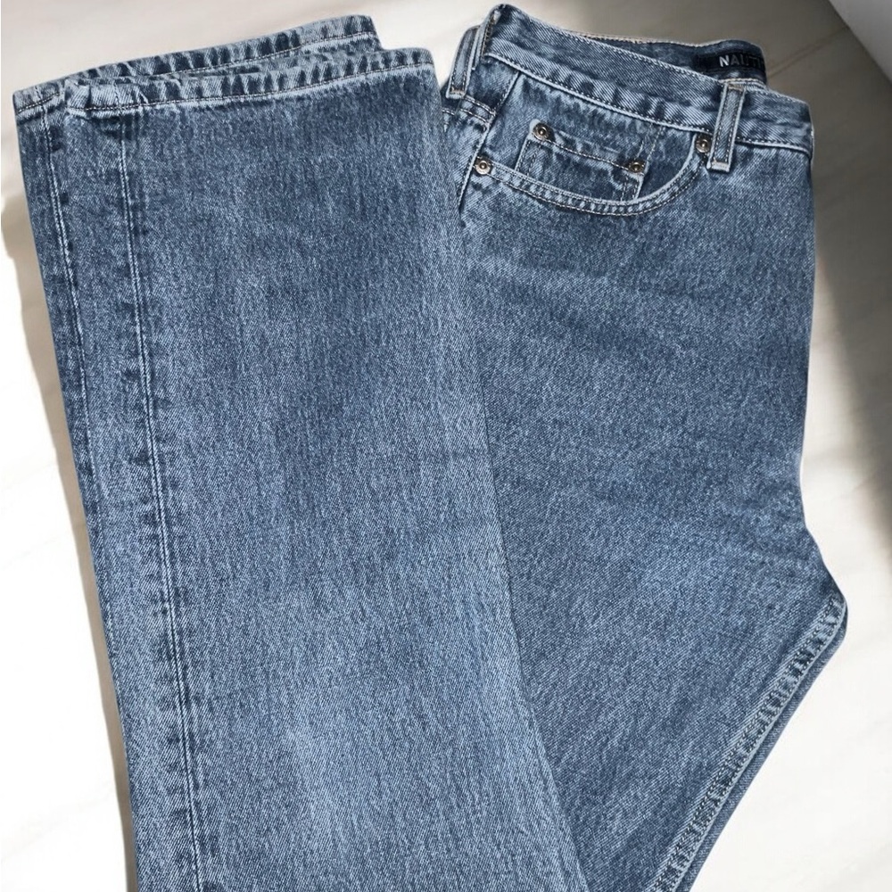 Nautica Blue Boot Cut Jeans with Classic Twill Weave